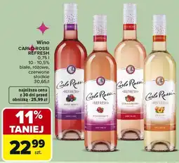 Carrefour Market Wino CARLO ROSSI REFRESH 0,75 l 10 - 10,5% białe, różowe, czerwone słodkie oferta