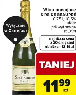 Carrefour Market Wino musujące SIRE DE BEAUPRÉ oferta