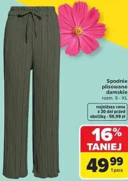 Carrefour Spodnie plisowane damskie rozm. S - XL oferta