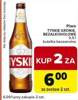Carrefour Express Piwo TYSKIE GRONIE, BEZALKOHOLOWE 0,5 l butelka bezzwrotna oferta