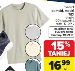 Carrefour T-shirt damski, męski TEX gładki 100% bawełny rozm. S-XXL oferta