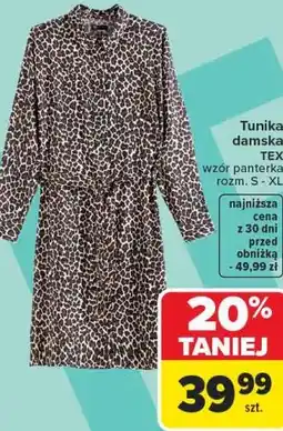 Carrefour Tunika damska TEX wzór panterka rozm. S - XL oferta