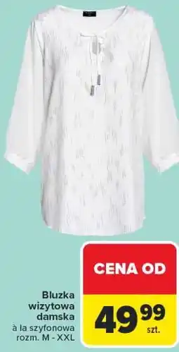 Carrefour Bluzka wizytowa damska à la szyfonowa oferta