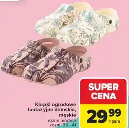 Carrefour Klapki ogrodowe fantazyjne damskie, męskie oferta