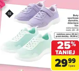 Carrefour Buty sportowe damskie, dziecięce TEX oferta