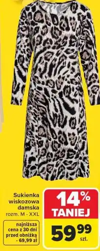 Carrefour Sukienka wiskozowa damska oferta