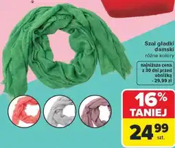 Carrefour Szal gładki damski oferta