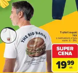 Carrefour T-shirt męski TEX z nadrukiem z tyłu oferta
