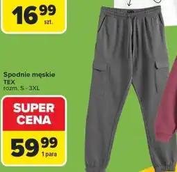 Carrefour Spodnie męskie TEX oferta