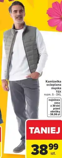 Carrefour Kamizelka ocieplana męska TEX oferta
