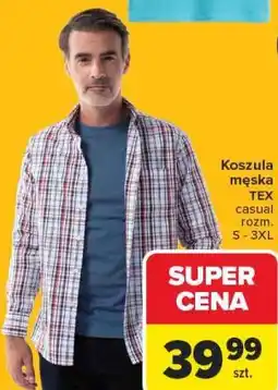 Carrefour Koszula męska TEX casual oferta