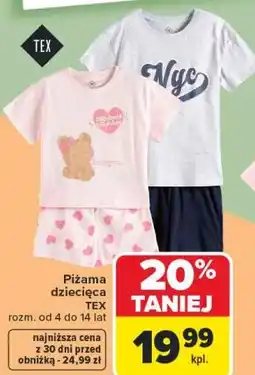 Carrefour Piżama dziecięca TEX oferta