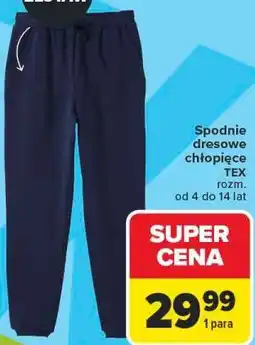 Carrefour Spodnie dresowe chłopięce TEX oferta