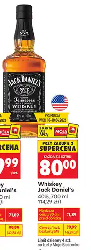 Biedronka Whiskey Jack Daniel's 40% oferta