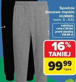 Carrefour Spodnie dresowe męskie HUMMEL oferta