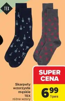 Carrefour Skarpety wzorzyste męskie TEX oferta