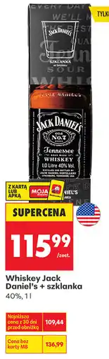 Biedronka Whiskey Jack Daniel's + szklanka 40%, 1 l oferta
