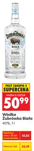 Biedronka Wódka Żubrówka Biała 40% oferta