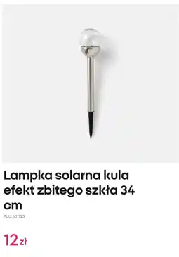 Pepco Lampka solarna kula efekt zbitego szkła 34 cm oferta