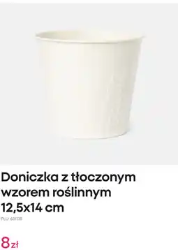 Pepco Doniczka z tłoczonym wzorem roślinnym 12,5x14 cm oferta