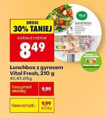 Biedronka Lunchbox z gyrosem Vital Fresh 210 g oferta