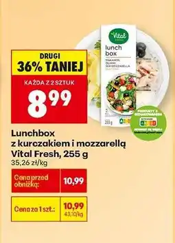 Biedronka Lunchbox z kurczakiem i mozzarellą Vital Fresh, 255 g oferta