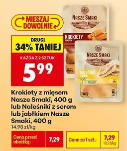 Biedronka Krokiety z mięsem Nasze Smaki, 400 g lub Naleśniki z serem lub jabłkiem Nasze Smaki, 400 g oferta