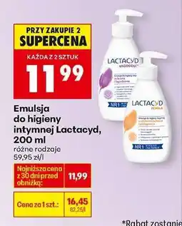 Biedronka Emulsja do higieny intymnej Lactacyd 200 ml oferta
