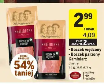 Intermarche Boczek wędzony, Boczek parzony 95g oferta