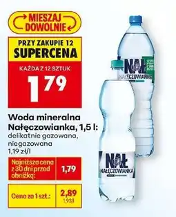 Biedronka Woda mineralna Nałęczowianka, 1,5 l oferta