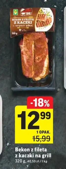 Intermarche Bekon z fileta z kaczki na grill 320g oferta