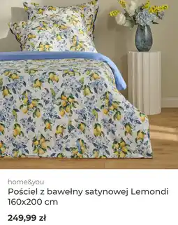 Home&You home&you Pościel z bawełny satynowej Lemondi 160x200 cm oferta