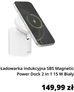 Media Markt Ładowarka indukcyjna SBS Magnetic Power Dock 2 in 1 15 W Biały oferta