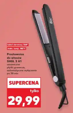 Kaufland Prostownica do włosów SHGL 3 A1 ceramiczne płytki grzewcze, automatyczne wyłączanie po 30 min oferta