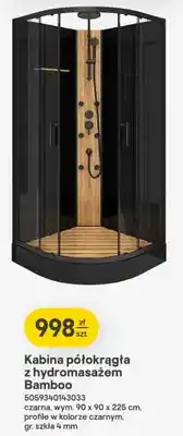 Castorama Kabina półokrągła z hydromasażem Bamboo oferta