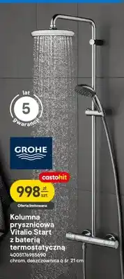 Castorama Kolumna prysznicowa Vitalio Start z baterią termostatyczną oferta