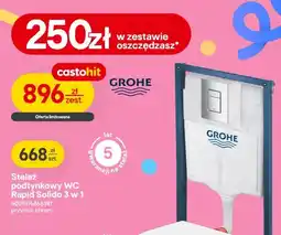 Castorama Stelaż podtynkowy WC Rapid Solido 3 w 1 przycisk chrom oferta