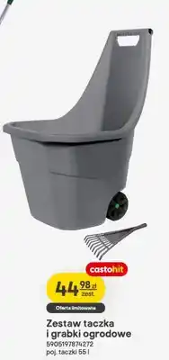 Castorama Zestaw taczka i grabki ogrodowe oferta