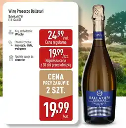 ALDI Wino Prosecco Ballaturi oferta