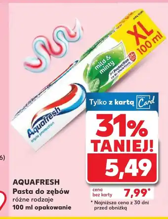 Kaufland Pasta do zębów Aquafresh oferta