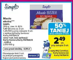 Carrefour Masło ekstra 82% tłuszczu oferta