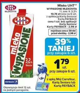 Carrefour Mleko UHT wypasione mlekovita oferta