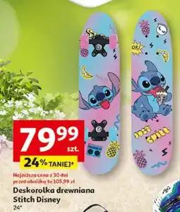 Auchan Deskorolka drewniana Stitch Disney 24 oferta