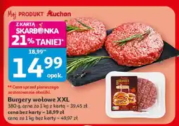 Auchan Burgery wołowe XXL oferta