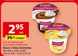 Auchan Deser z bitą śmietaną różne smaki oferta