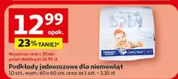 Auchan Podkłady jednorazowe dla niemowląt oferta