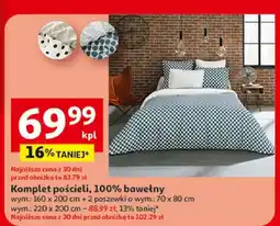 Auchan Komplet pościeli, 100% bawełny oferta
