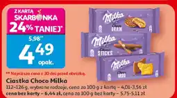 Auchan Ciastka Choco Milka wybrane rodzaje oferta
