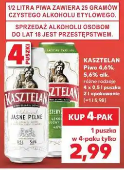 Kaufland KASZTELAN Piwo 4,6%, 5,6% alk oferta