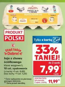 Kaufland Jaja z chowu ściółkowego klasa wagowa L 10 szt. opakowanie oferta